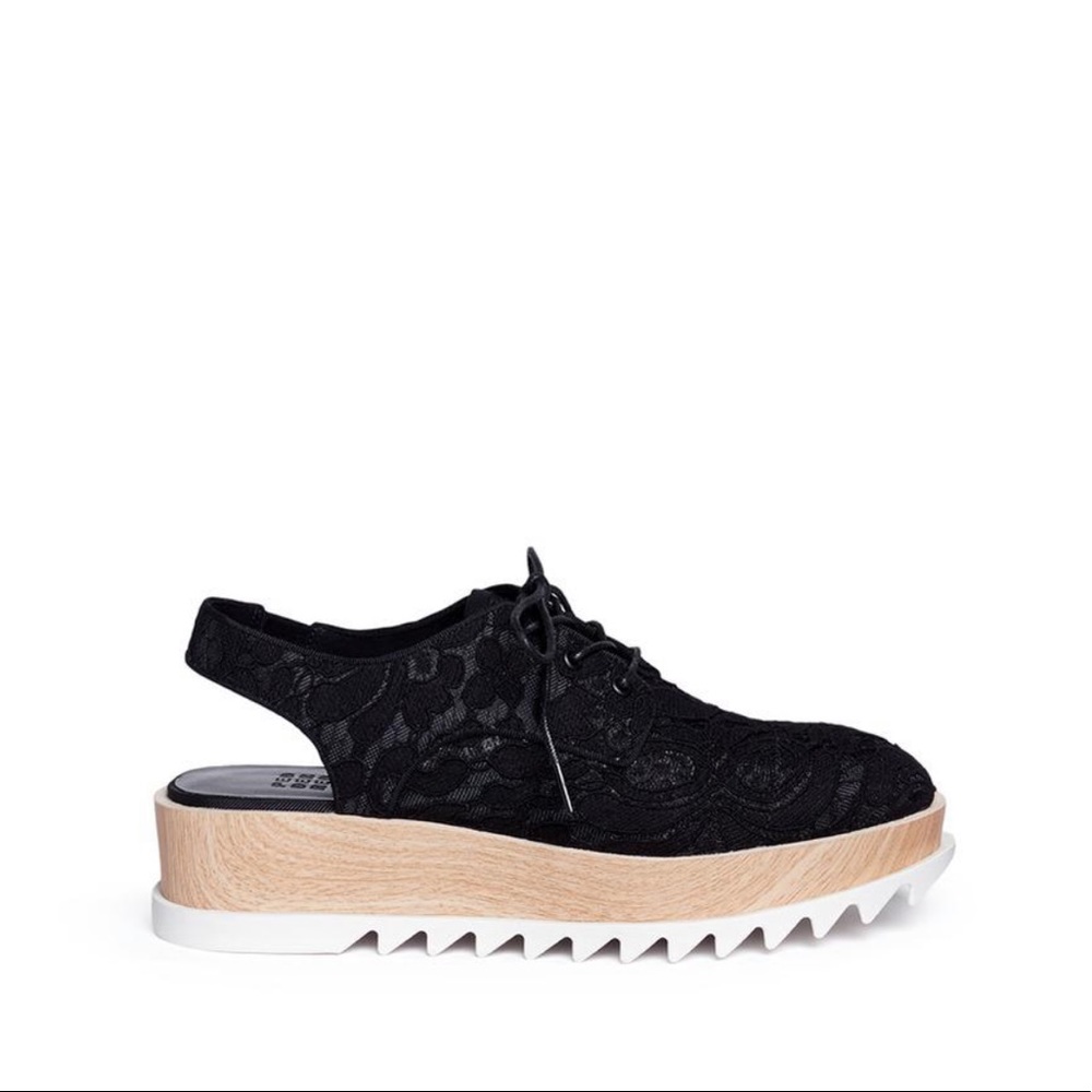 Pedder Red Black Wood Effect Platform Shoes